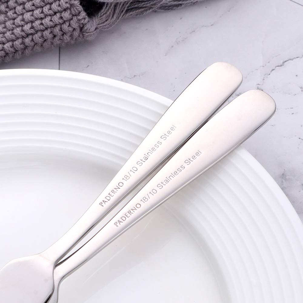 Premium Stainless Steel Butter & Cheese Spreader Knife Set of 6 - Silver Breakfast Dessert Knives for Kitchen, Sandwich Making & Butter Dish - Perfect for Brunch, Tea Parties & Gourmet Cooking