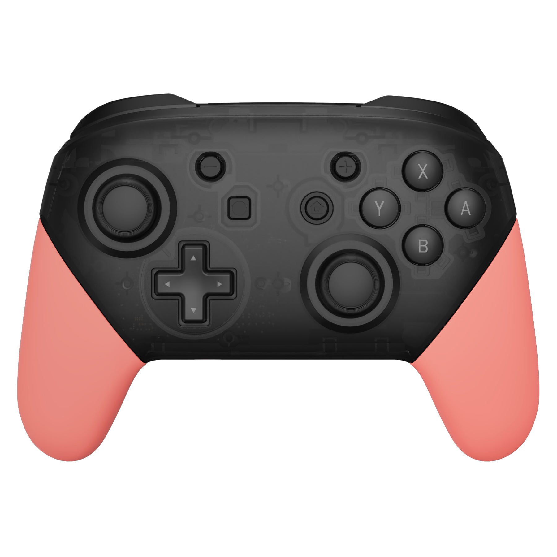 eXtremeRate Coral Soft Touch Replacement Handle Grips for Nintendo Switch Pro Controller - DIY Hand Grip Shell (Controller Not Included) - Perfect for Gaming Comfort & Enhanced Grip