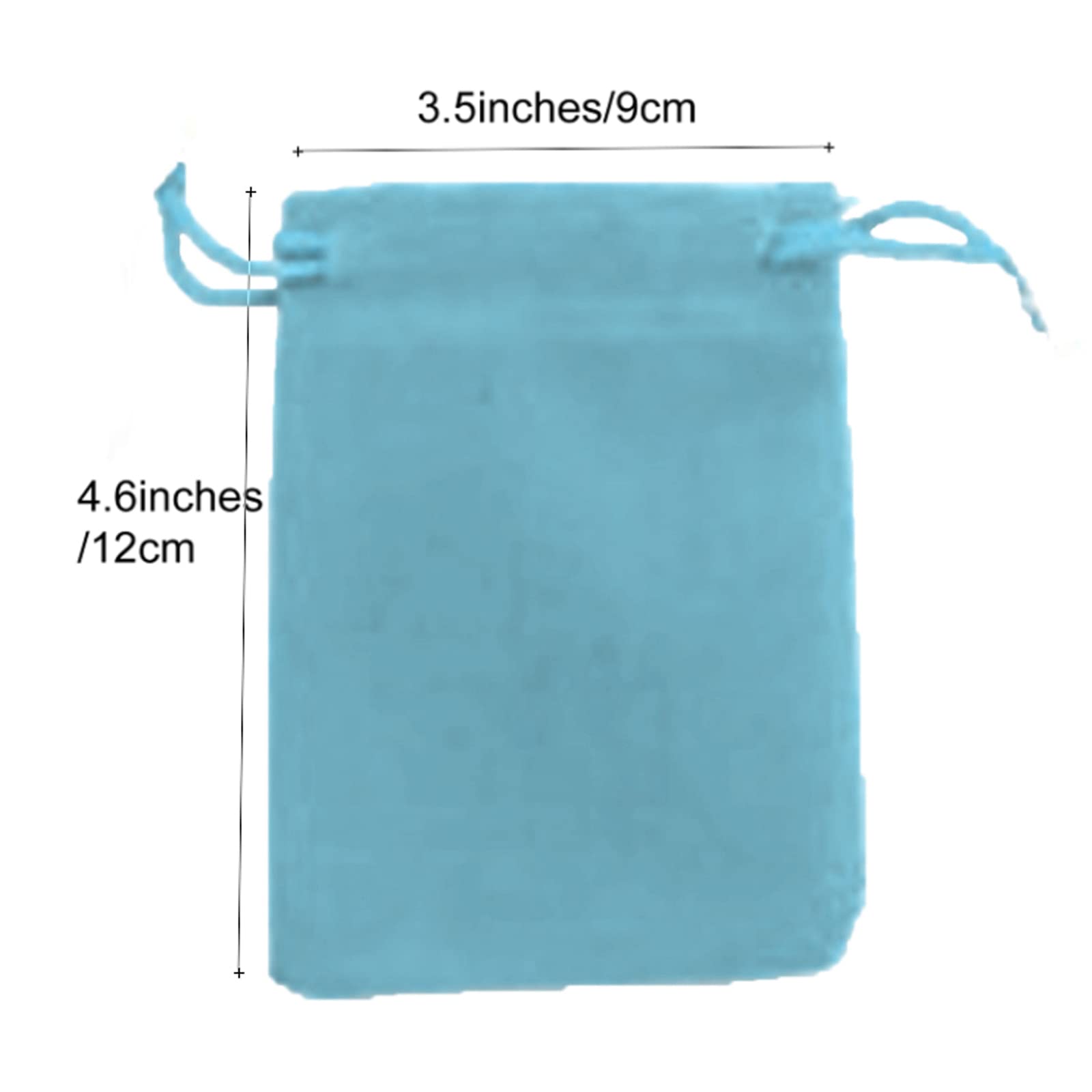 50pcs Velvet Drawstring Bags - 3.5