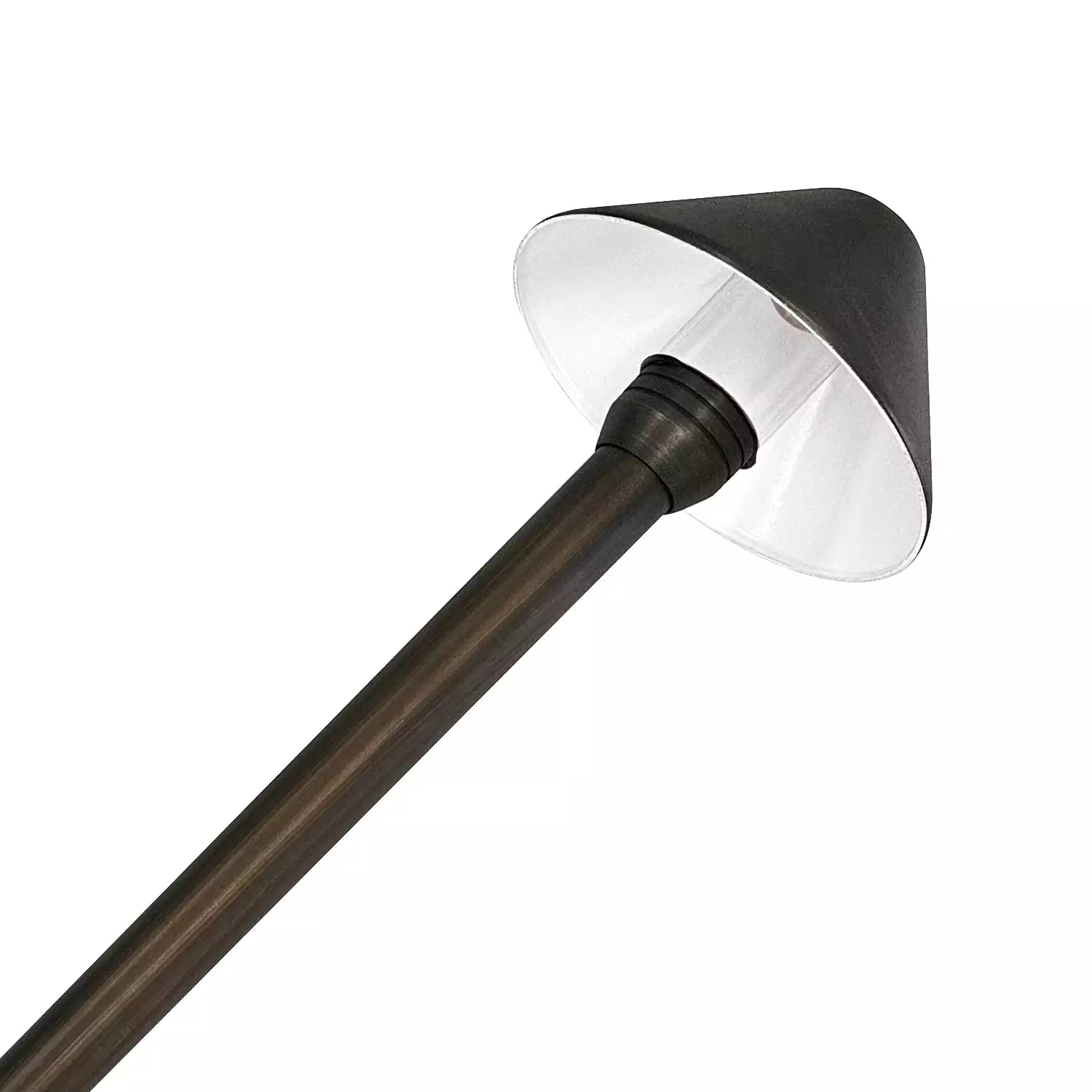 PL80B G4 Solid Brass Mushroom Hat Path Light - Light Bronze Finish Low Voltage Outdoor Landscape Lighting for Garden, Walkway, and Patio Illumination