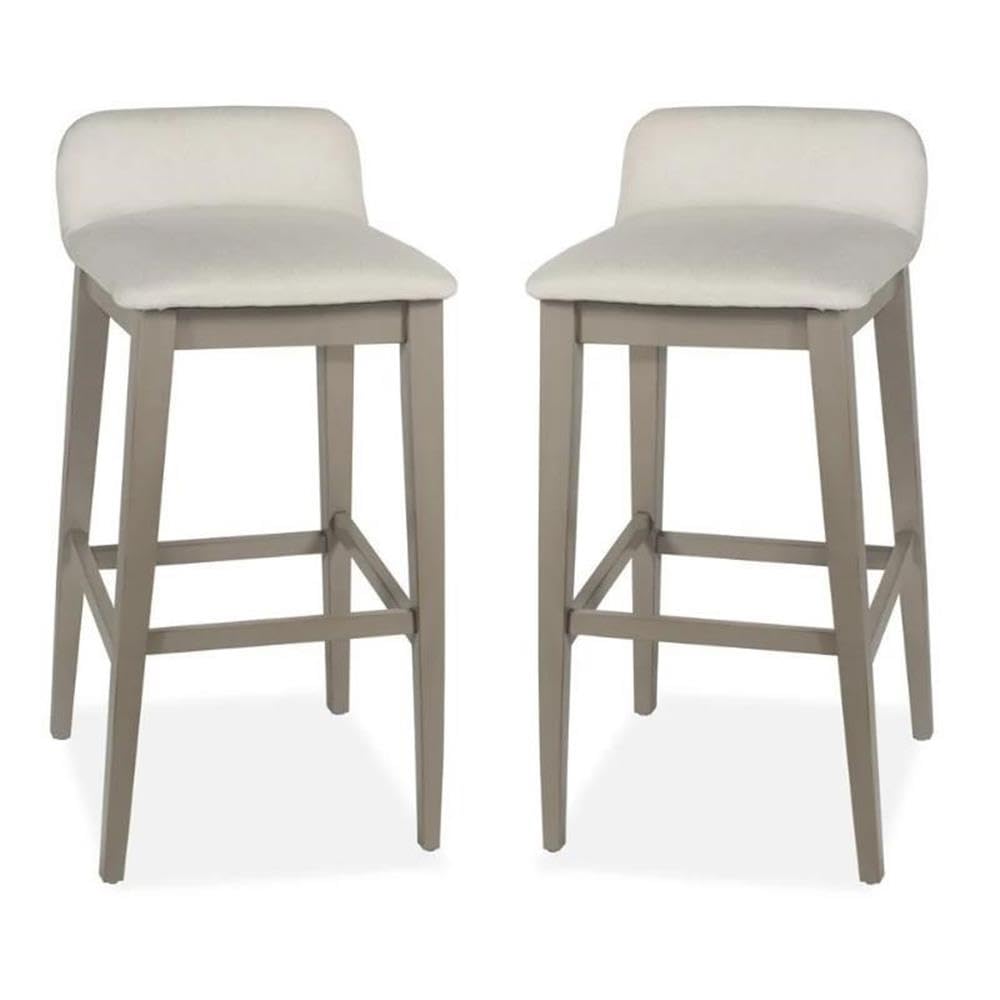 Home Square Furniture Non-Swivel Bar Stool Set of 2 - Modern Kitchen Counter Stools for Dining Room, Bar & Breakfast Nook
