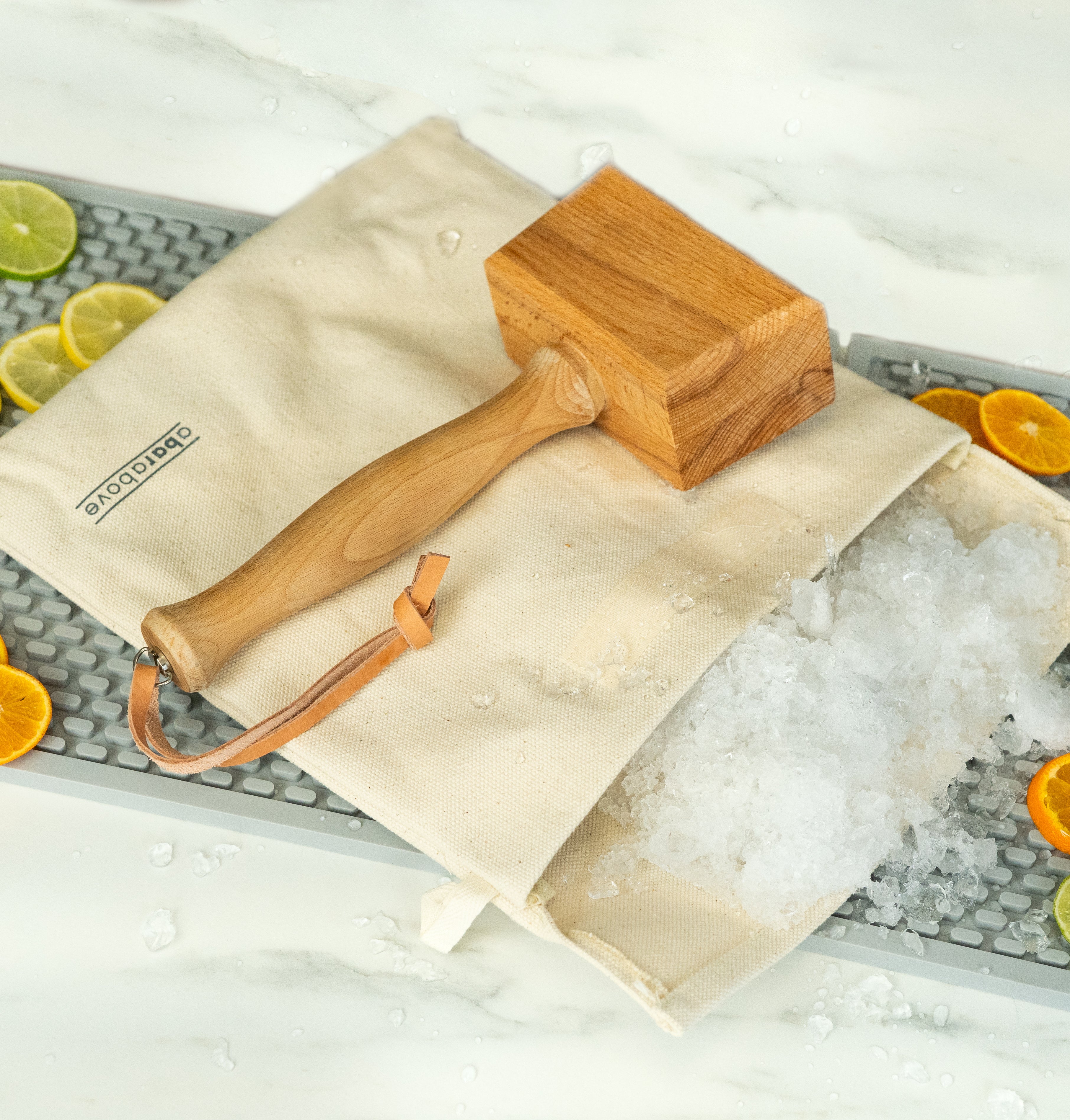 Premium Lewis Bag in Natural - Heavy-Duty Canvas Mallet Bag for Bartenders & Cocktail Enthusiasts - Perfect for Crushing Ice for Mojitos, Mint Juleps & Classic Cocktails