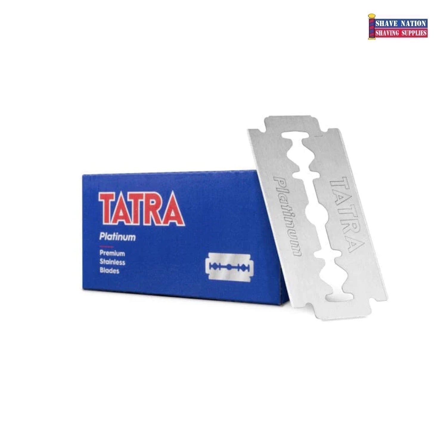 Tatra Premium Stainless Double Edge Razor Blades - 5 Pack - Sharp & Smooth Shaving for Men - Perfect for Safety Razors & Barber Use