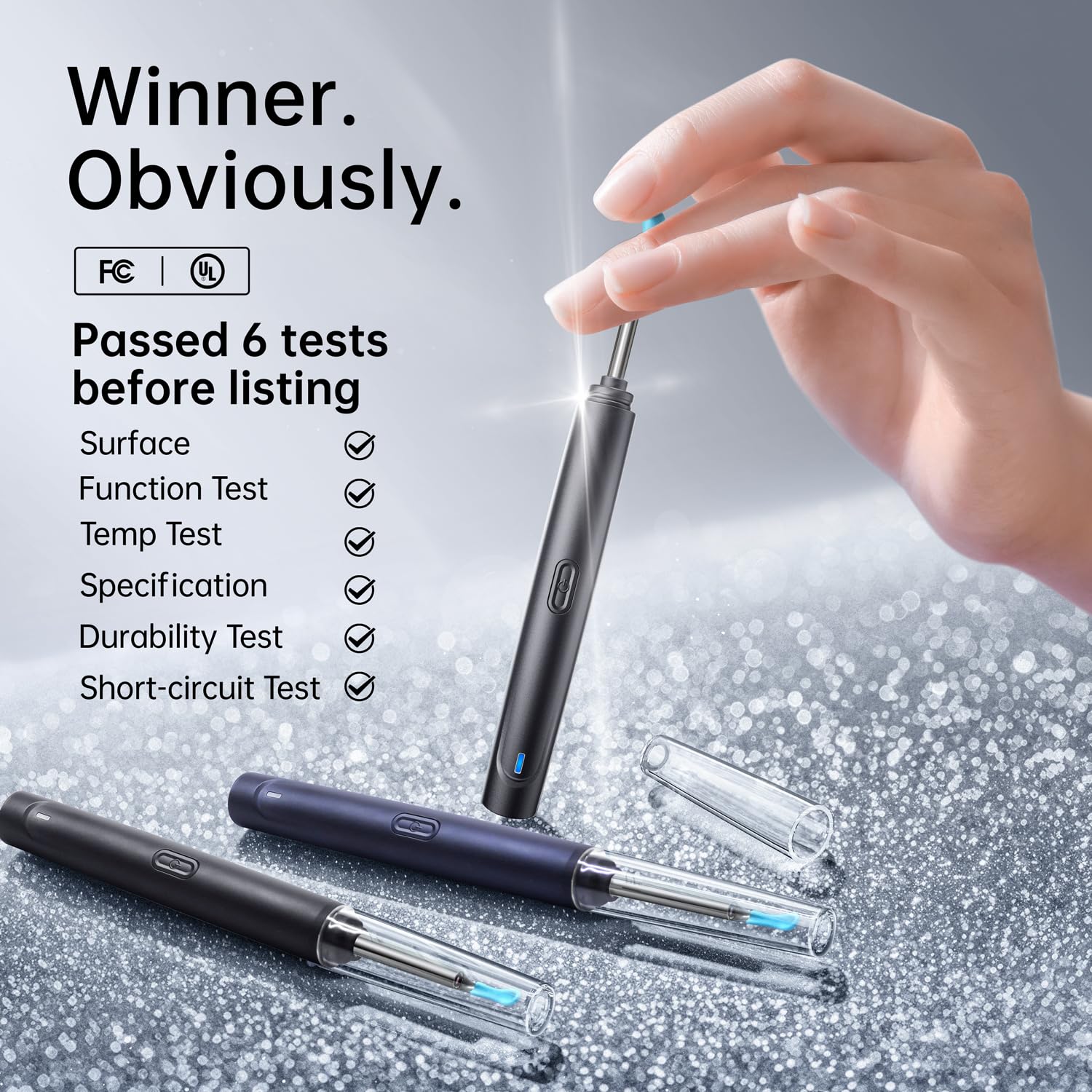 Ear Wax Removal Tool with 1296P HD Camera & 6 LED Lights - Professional Ear Cleaning Kit for Safe Wax Removal at Home - Perfect for Personal Hygiene, Kids Ear Care, and ENT Health Maintenance