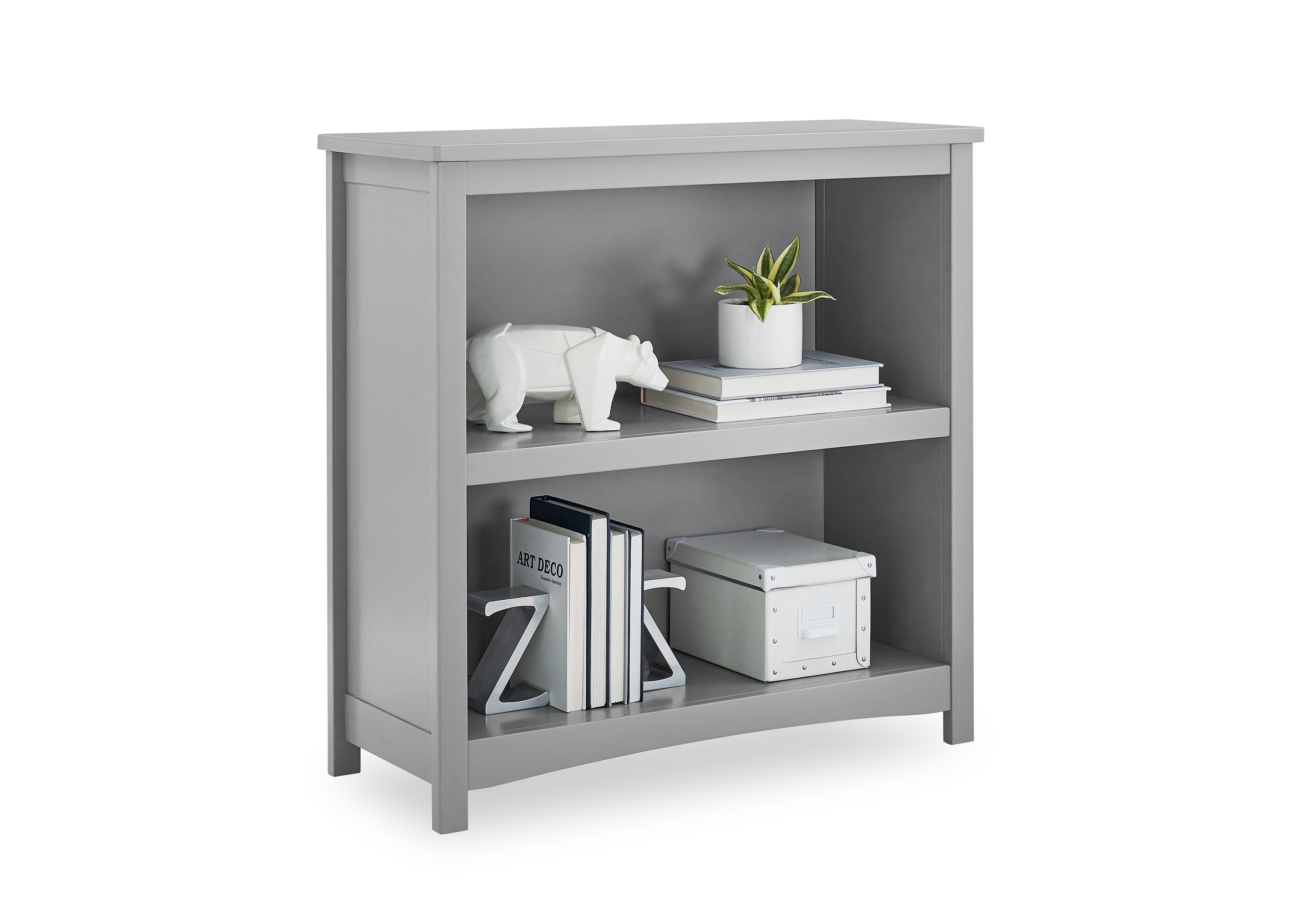 Universal 2 Shelf Bookcase - Sturdy Wooden Storage Shelf for Books, Toys & Decor | Perfect for Living Room, Bedroom, Office & Dorm Organization