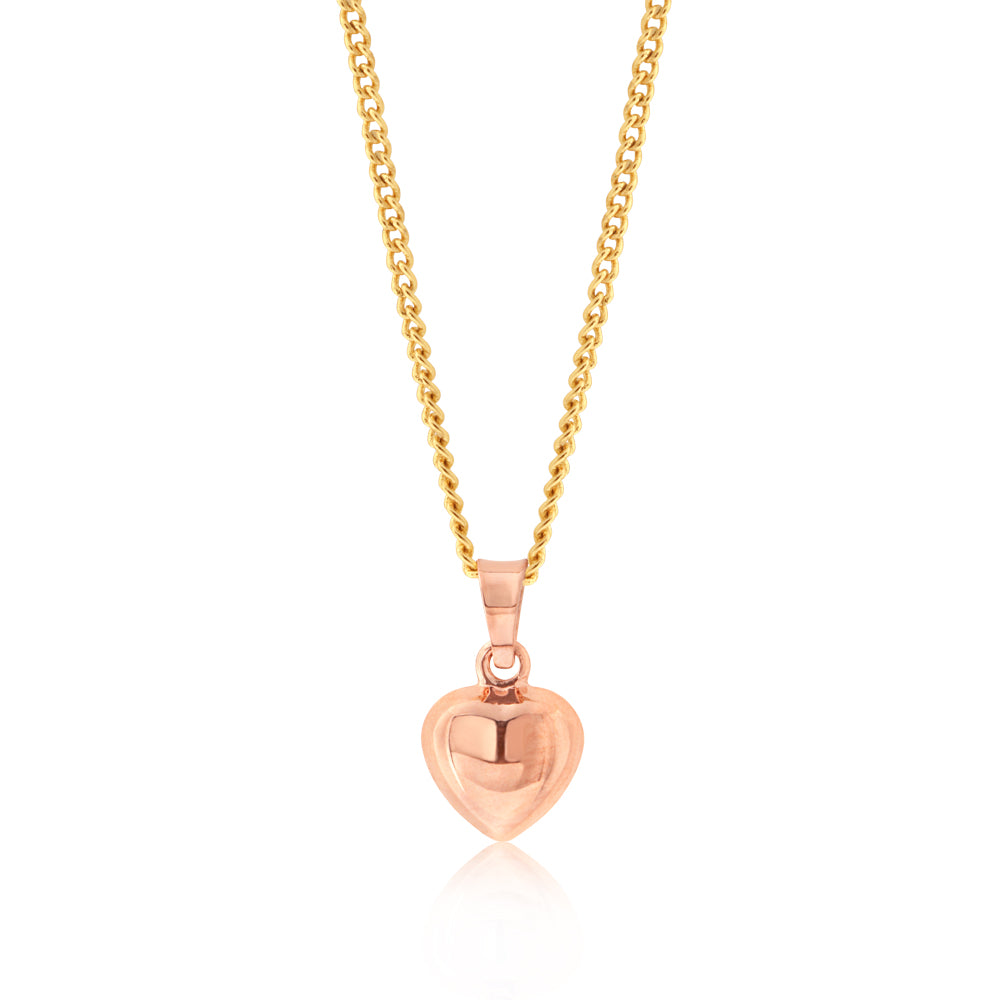 9ct Rose Gold Heart Pendant Necklace for Women - Elegant Valentine's Day Gift, Birthday Present & Anniversary Jewelry - Perfect for Romantic Occasions, Date Nights & Special Moments