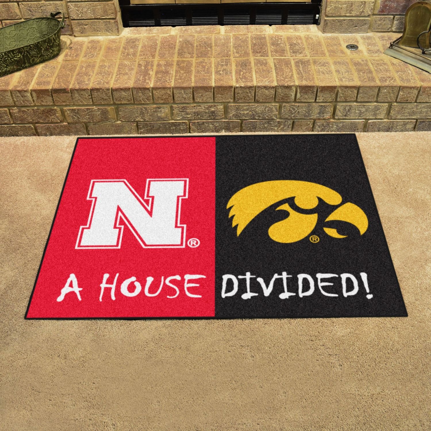 Nebraska vs Iowa House Divided Mat - 33.75