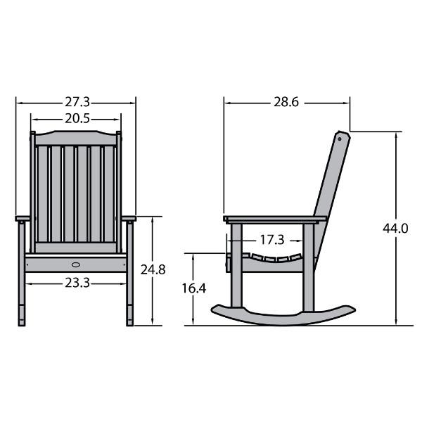 Lehigh Outdoor Rocking Chair - Patio, Garden & Porch Relaxation - Comfortable All-Weather Wicker Rocking Chair for Backyard, Deck & Poolside Use