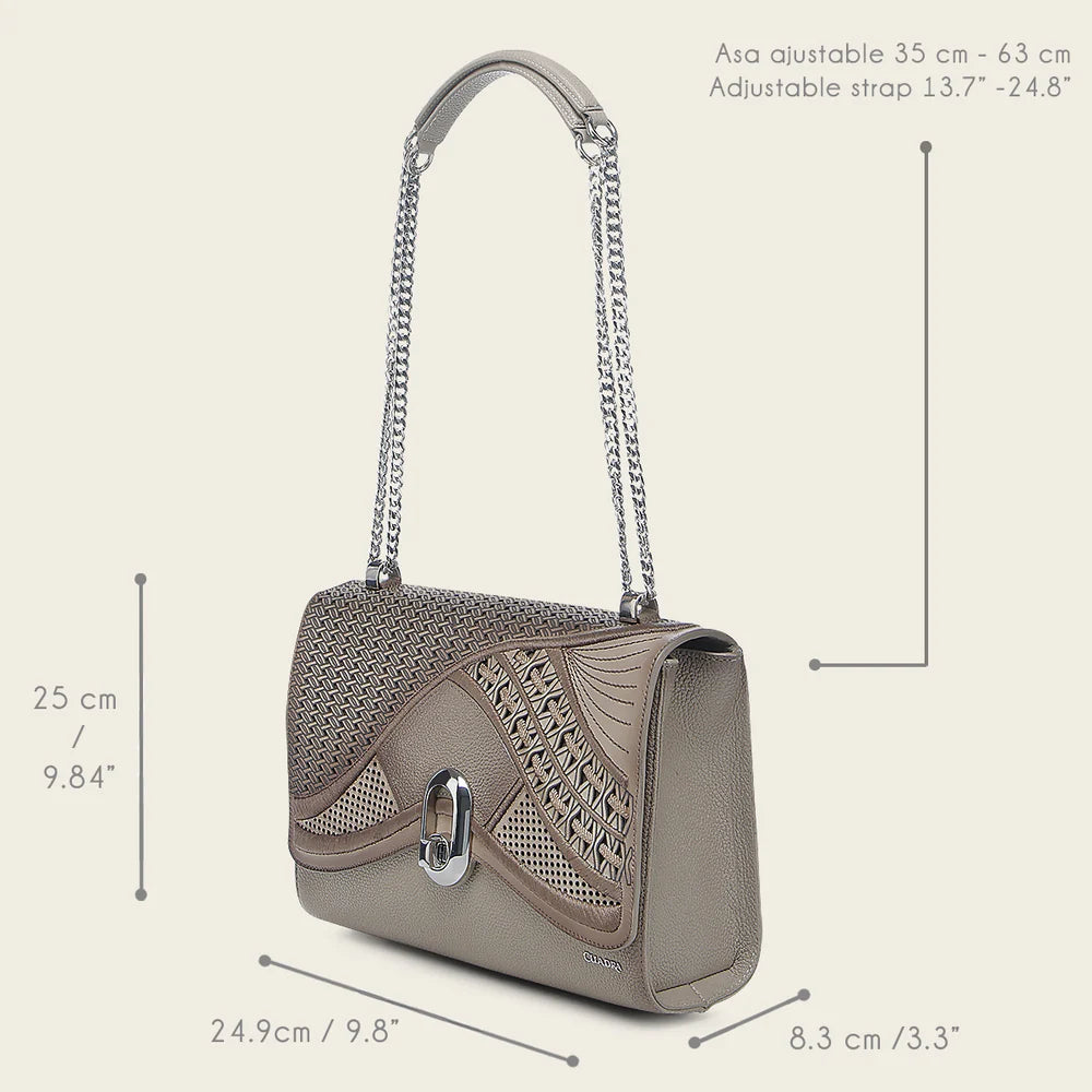 BOD2ORS Women's Fashion Leather Tote Bag - Beige Cuadra Style Handbag for Work, Travel & Everyday Use