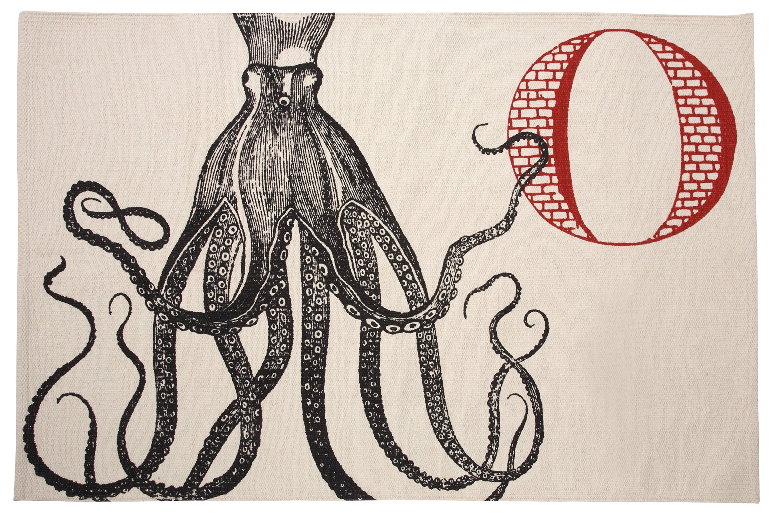 Non-Slip Octopus Bath Mat - Soft Absorbent Bathroom Rug for Kids & Adults - Waterproof Shower Mat for Bath Tub & Floor - Perfect for Bathrooms, Showers & Poolside Use