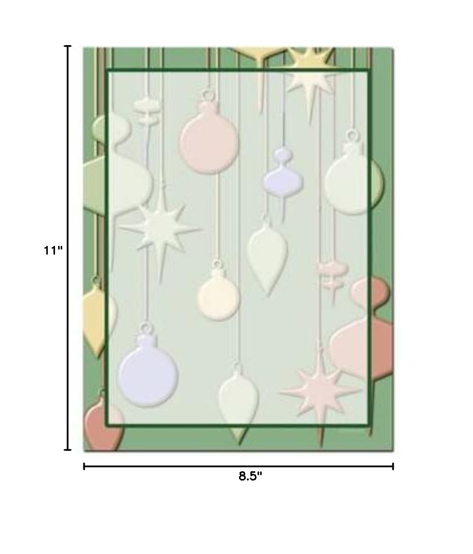 Laser & Inkjet Printer Paper - 25 Pack Hanging Ornaments Letterhead for Holiday Decorations, DIY Crafts, and Office Use