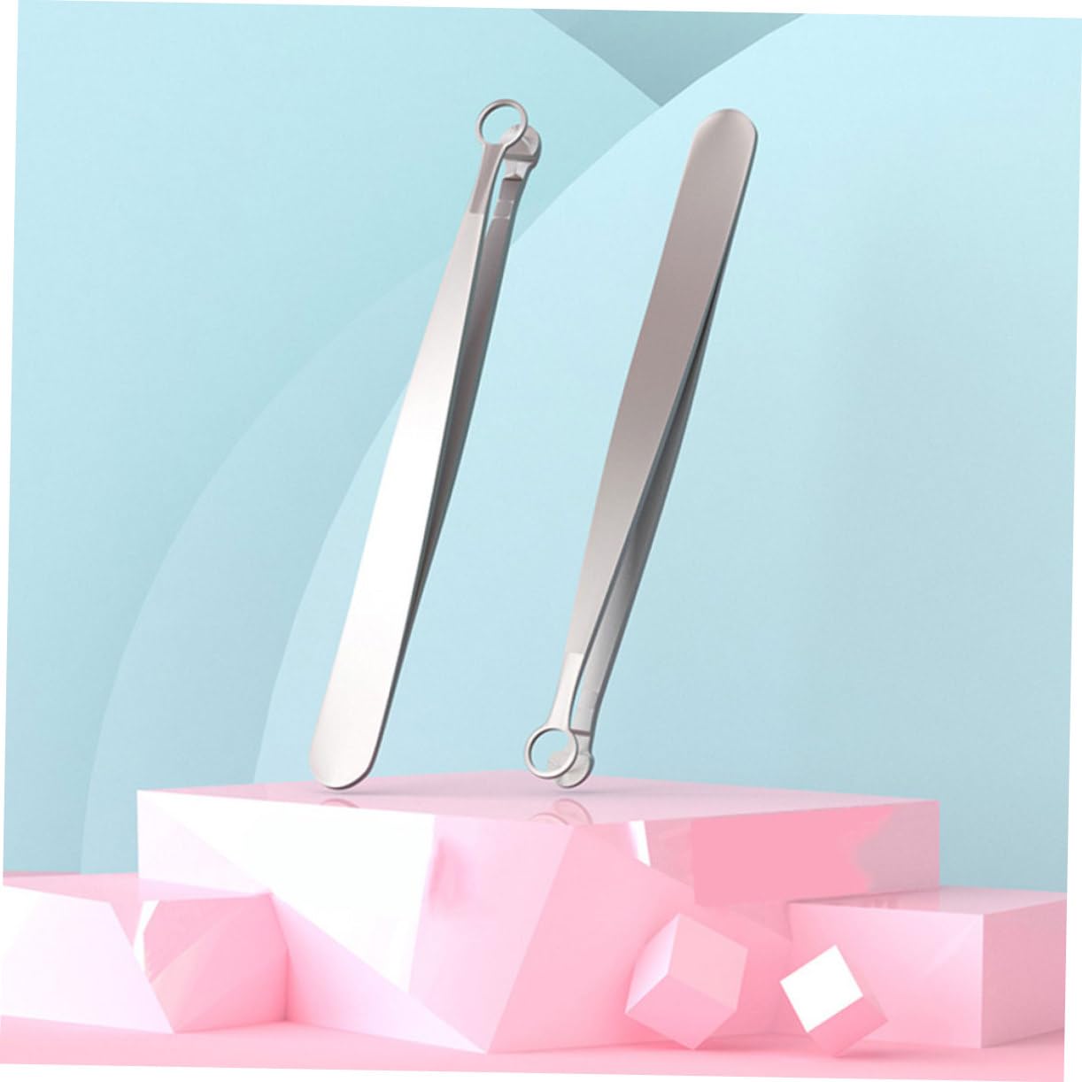 1pc Stainless Steel Nose Hair Trimmer & Eyebrow Tweezers - Portable Nasal Hair Clipper for Men, Facial Hair Removal Tool - Perfect for Travel, Grooming, and Personal Care