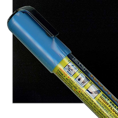 Blackboard With Light Blue Marker