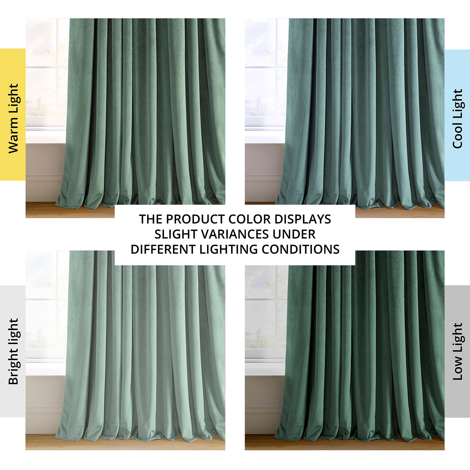 Luxury Aqua Mist Signature Velvet Blackout Curtains for Bedroom - Thermal Insulated Noise Reducing Window Drapes for Home & Office (52x84 Inches)