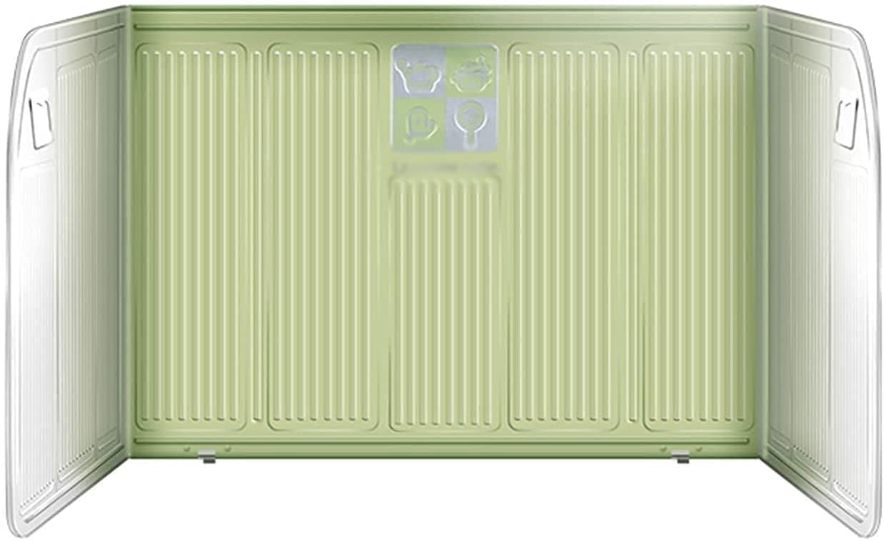 Zheshitech Foldable Splatter Guard for Stove - Oilproof Kitchen Splash Protector, Aluminum Foil Gas Stove Cover, Green (F00624) - Perfect for Frying, Cooking & Preventing Grease Splatters in Your Kitchen