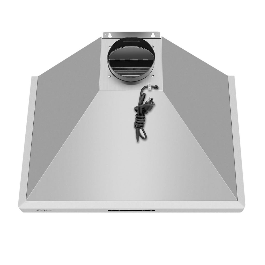 Empava 36 Inch Stainless Steel Ducted Wall Mount Range Hood - Powerful Kitchen Ventilation for Smoke & Odor Removal (Model 36RH04) - Perfect for Modern Home Cooking & Grilling
