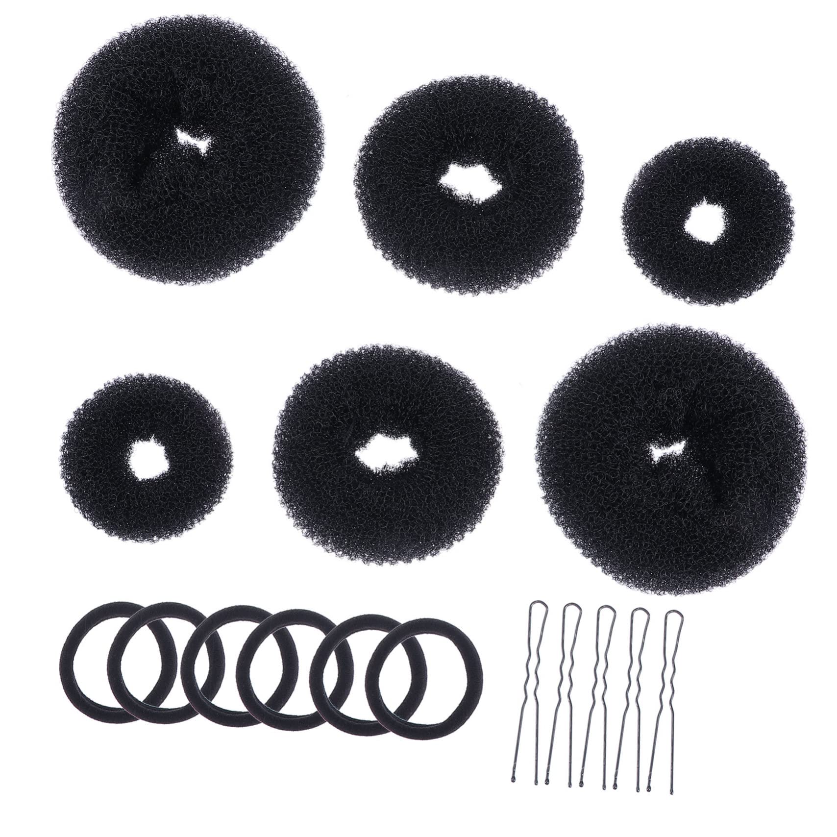 Lurrose 3-Piece Updo Hair Accessory Set - Braiding Tools, Ponytail Donut, Bun Maker, Hair Elastic Bands for DIY Styling | Perfect for Weddings, Parties & Everyday Hairstyles