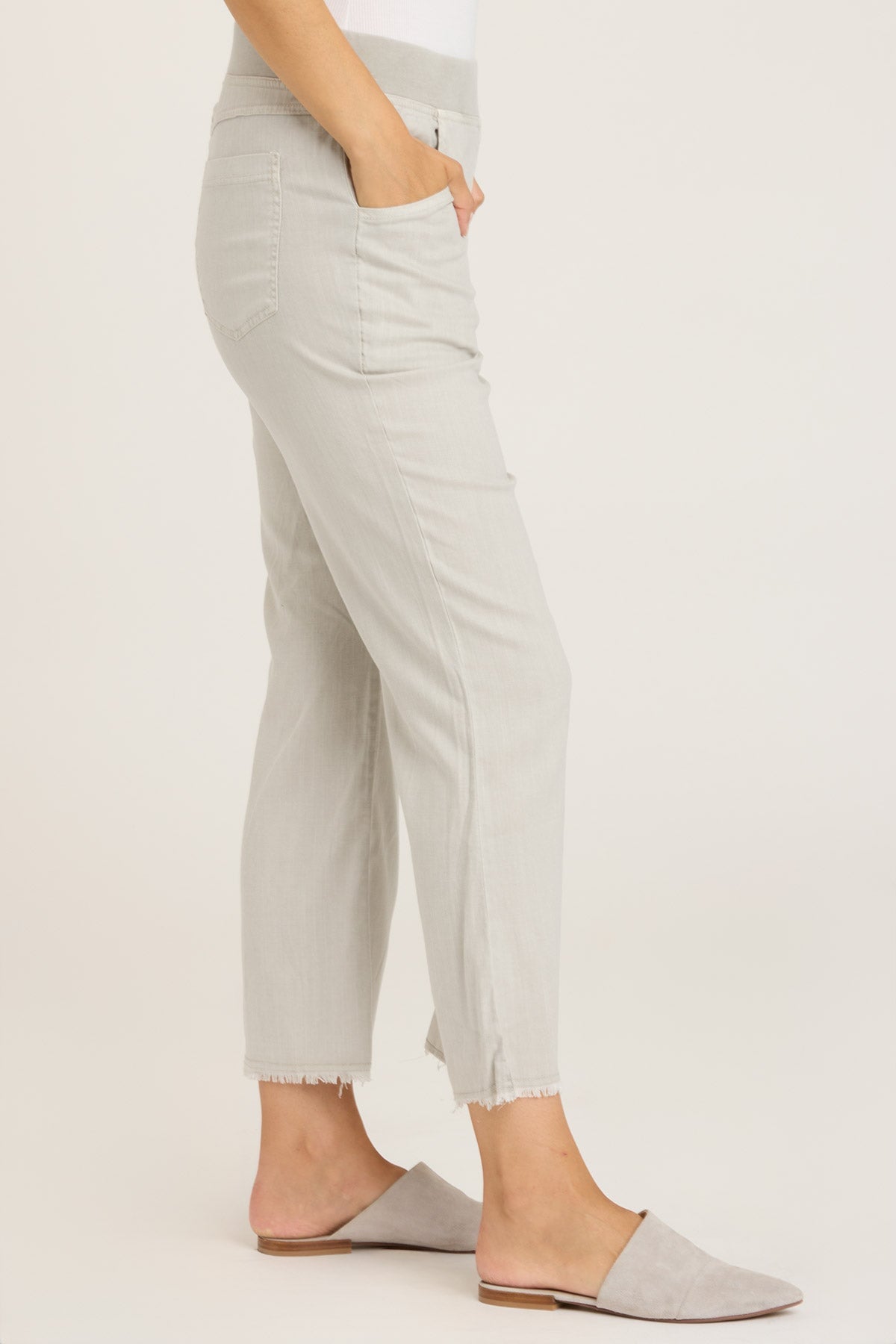 Lorilei Women's Whitecap Pigment Pants - High Waisted Stretch Comfort for Work, Office & Casual Wear