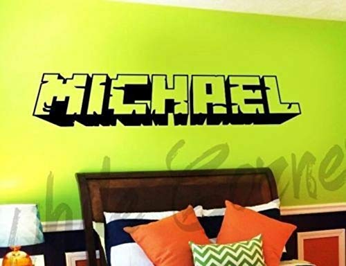 Minecraft Wall Decal - Custom Gamer Name Sticker, Personalized 3D Wall Art for Kids Room & Gaming Setup - Perfect for Bedroom, Office & Game Room Decor