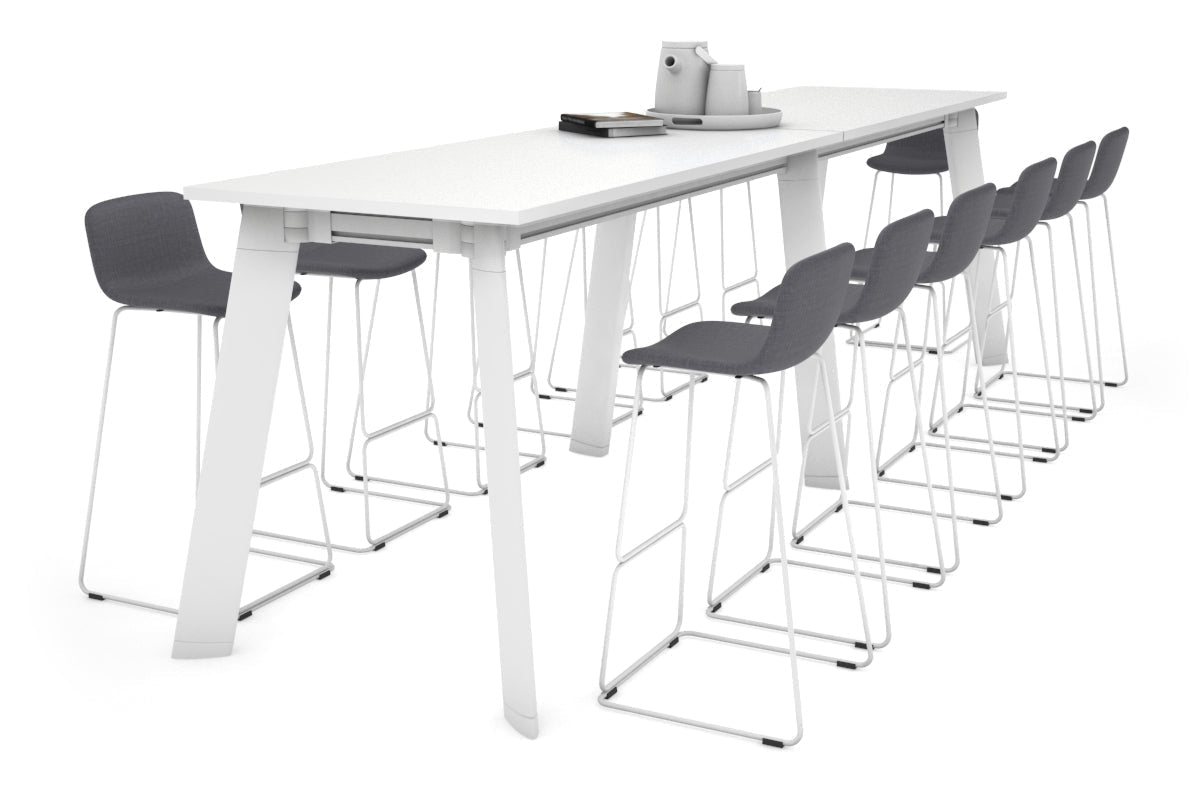 Switch Collaborative Counter High Table - 3200L x 800W - Modern Office Standing Desk for Coworking Spaces, Home Offices & Commercial Use