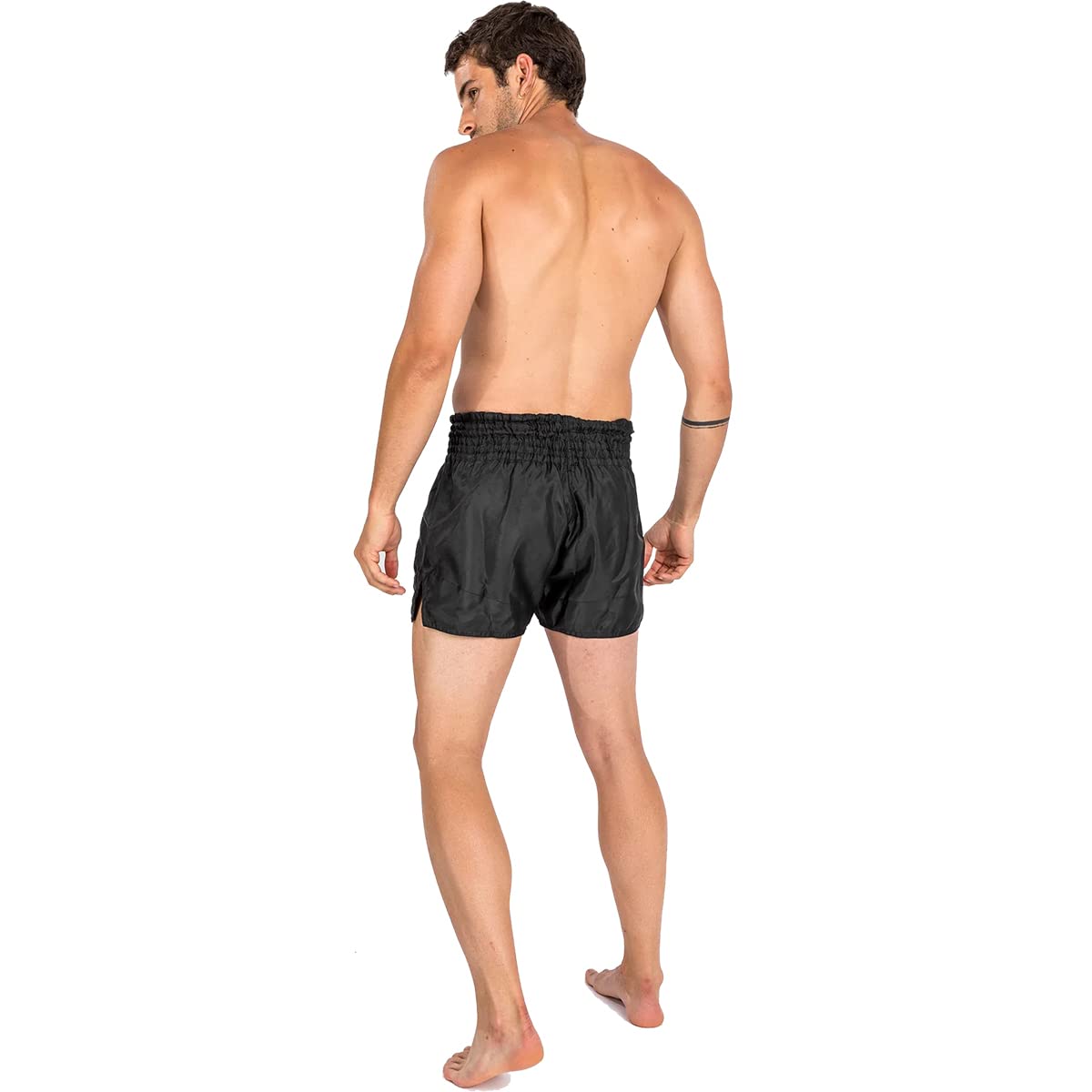 Venum Men's Classic Muay Thai Shorts - Black/Black | MMA, Kickboxing & Training Shorts for Combat Sports & Fitness Workouts