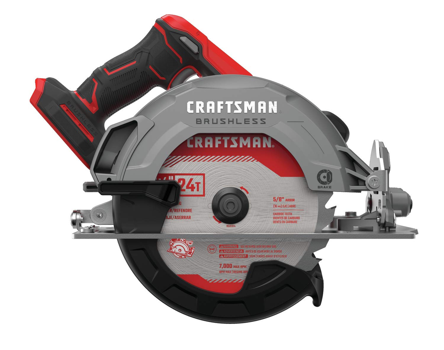 CRAFTSMAN V20 7-1/4 Inch Cordless Circular Saw (CMCS550B) - Bare Tool for Woodworking, DIY Projects & Construction - Powerful Cutting for Lumber, Plywood & Building Materials