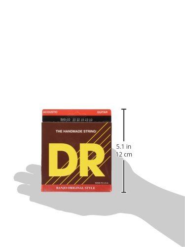 DR Strings Banjo 5-String Set (10, 12, 15, 23, 10 Gauges) - Premium Nickel Wound for Bluegrass & Folk Music Performance
