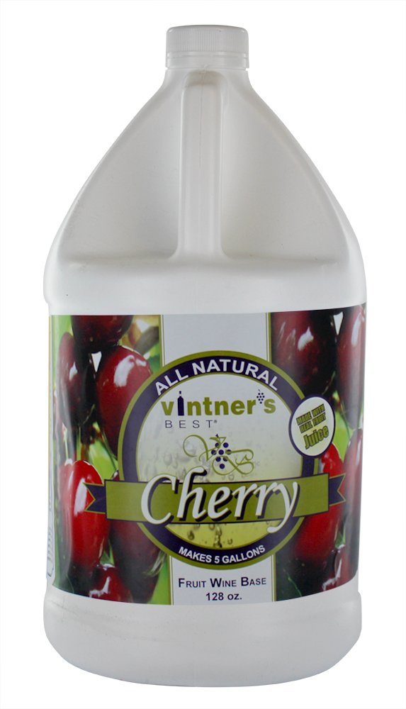 Premium Cherry Fruit Wine Base Kit - 128 oz (1 Gallon) for Homemade Wine Making | Perfect for DIY Winemaking, Gifts & Special Occasions
