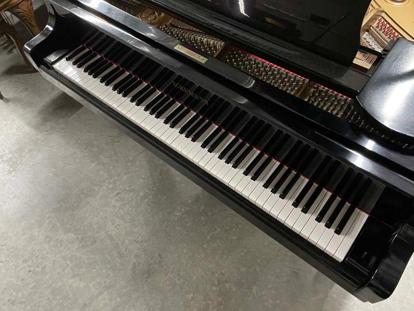 1987 Schumann 5'9 G82 Grand Piano - Polished Ebony Finish with Serial Number 8701180 | Perfect for Concert Halls, Music Studios & Luxury Home Decor