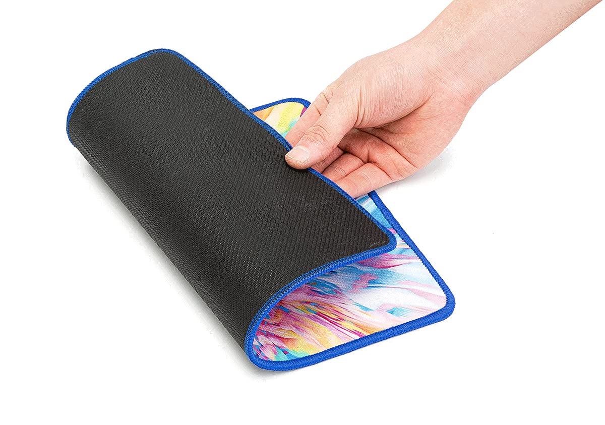 LIKEYOU Gaming Mouse Pad with Non-Slip Rubber Base - Colorful RGB LED Glow for PC Laptop - Perfect for Office Work, Gaming & Home Use