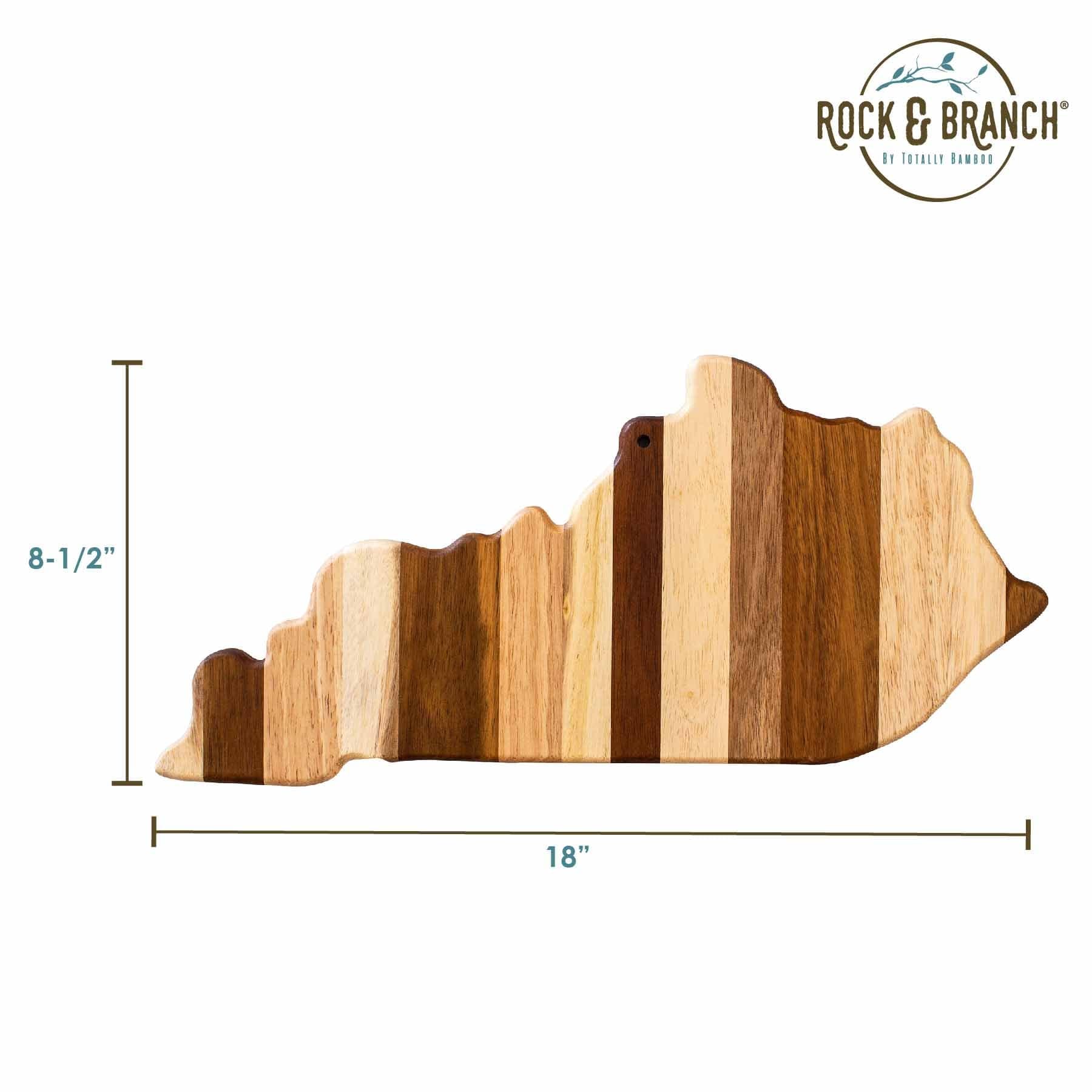 Rock & Branch® Shiplap Series Kentucky Cutting Board - Premium Wooden Chopping Board for Kitchen, Butcher Block for Meat, Cheese, Vegetables - Perfect for Home, Restaurant, and BBQ Use