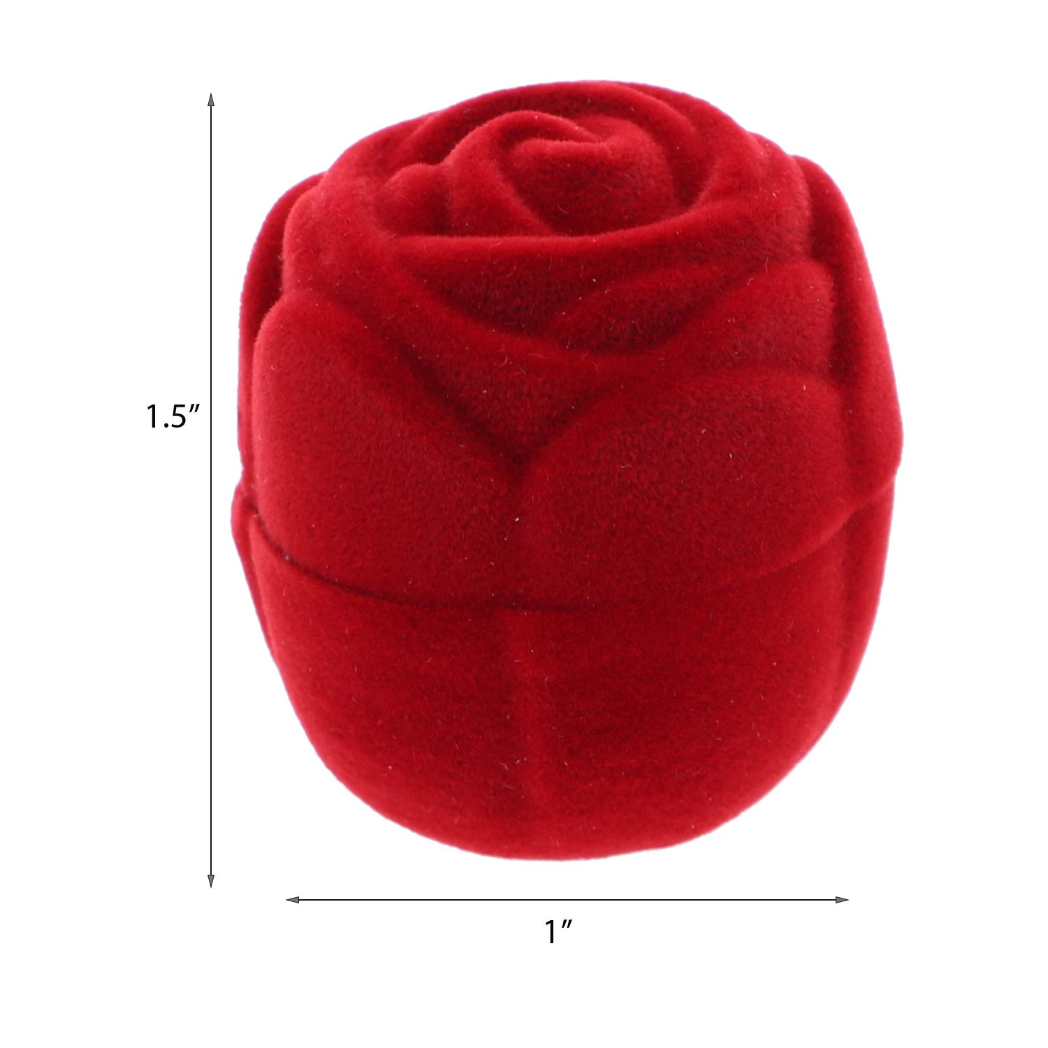 Li'Shay Elegant Red Rose Ring Holder Set of 5 - Stylish Jewelry Organizer for Bathroom, Bedroom & Vanity - Perfect Gift for Women