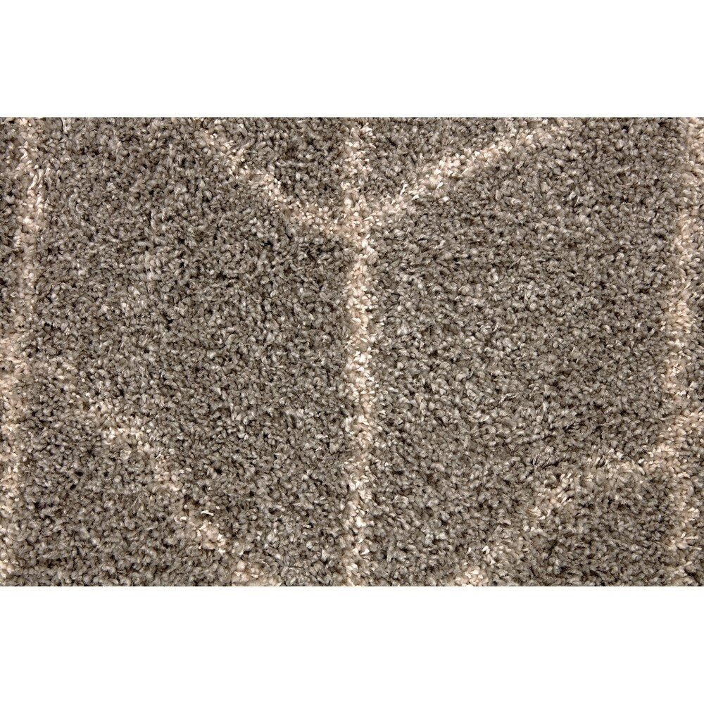 Abstract Lines Taupe Area Rug 5'3