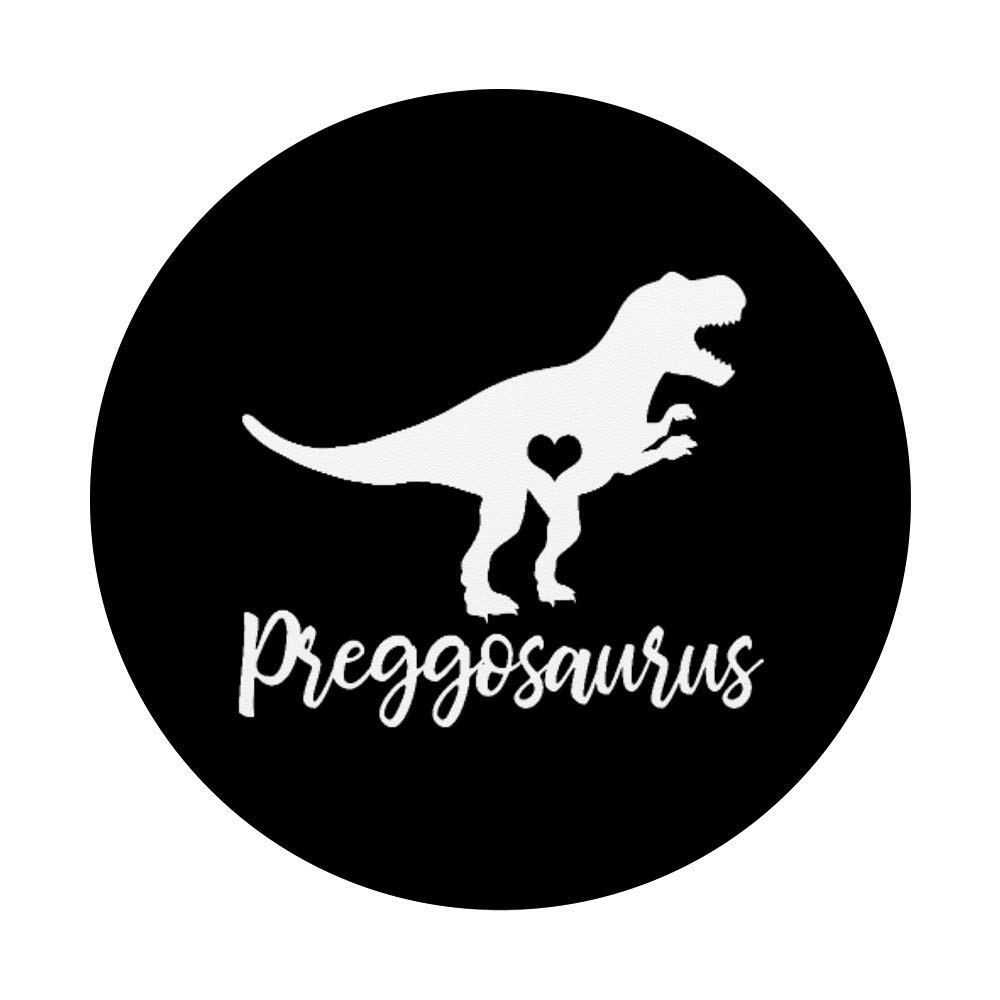 Funny Pregnancy Announcement PopSockets - Preggosaurus Rex Mamasaurus Phone Grip & Stand for iPhone, Samsung & Tablets | Perfect Gender Reveal Gift & Pregnancy Announcement Idea
