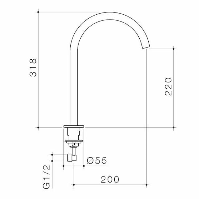 Caroma Liano II Swivel Outlet 200mm - Brushed Bronze Finish | Modern Kitchen Faucet for Sink | Perfect for Home Renovation & Commercial Use
