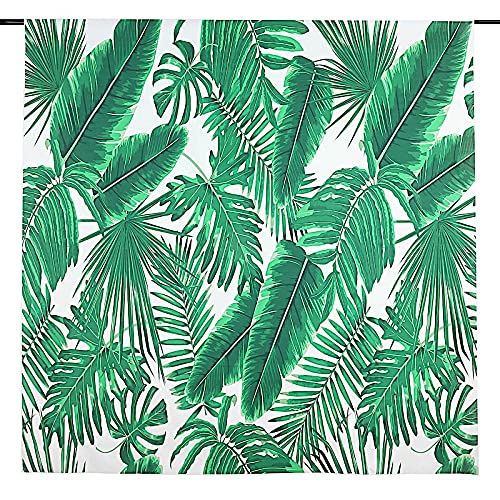 8 ft Vinyl Photography Backdrop Tropical Leaves Printed - Wedding Reception Party Decor, Baby Shower, Birthday, Bridal Shower Background