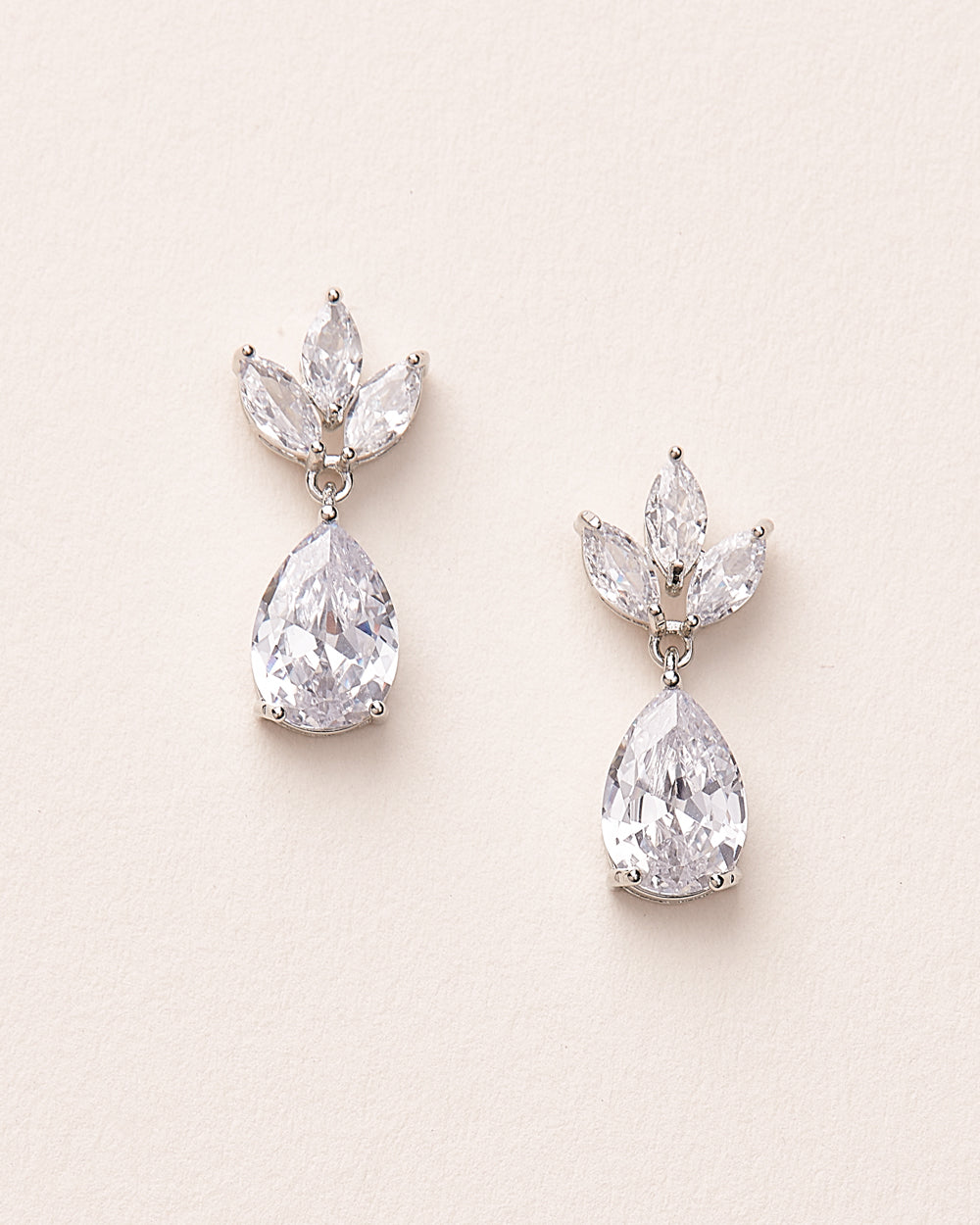Fleurette Cubic Zirconia Stud Earrings for Women - Elegant CZ Jewelry Gift for Wedding, Party & Everyday Wear
