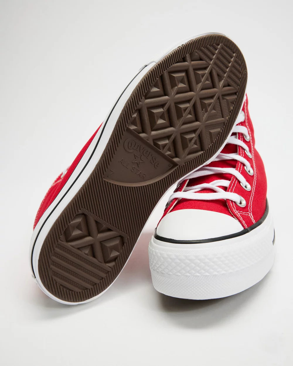 Converse Women's Chuck Taylor Lift Sneakers - Red High Top Canvas Shoes for Casual Wear, Street Style & Everyday Comfort