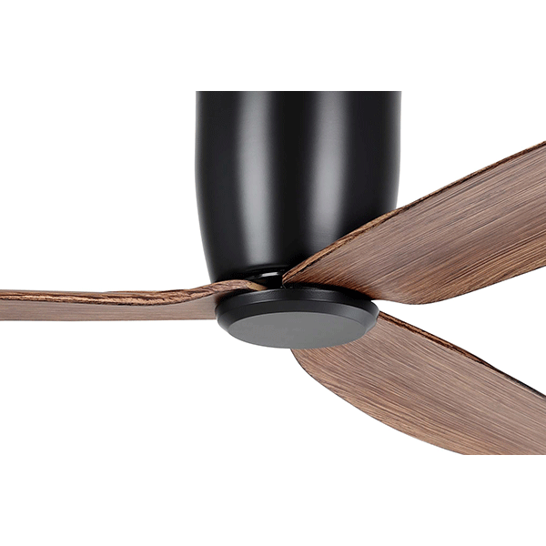 Eglo Seacliff 52 Inch 132cm DC Ceiling Fan with Light Kit - Black Walnut Finish - Energy Efficient Quiet Bedroom & Living Room Cooling Fan