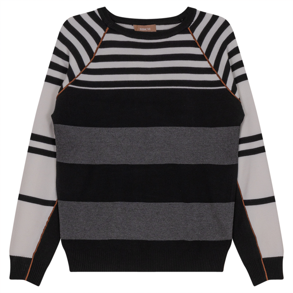 Stylish Striped Knit Sweater for Women - Cozy & Fashionable Pullover for Fall & Winter - Perfect for Casual Outfits, Office Wear & Weekend Getaways
