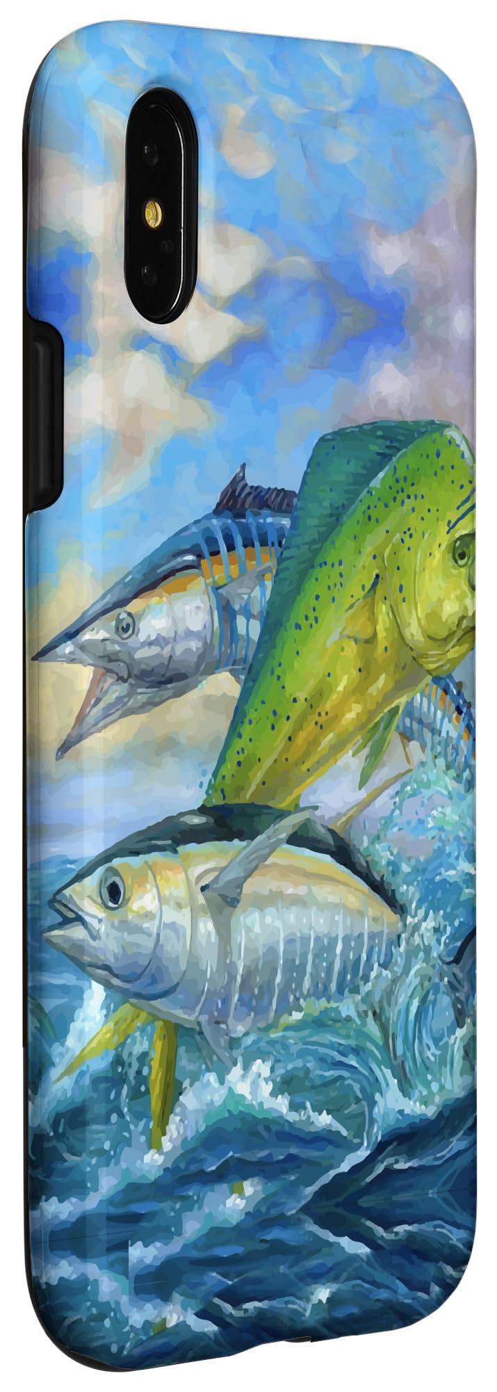 iPhone X/XS Cute Mahi Mahi Fishing Fish Tuna Phone Case - Durable Protective Cover for Outdoor & Water Sports Enthusiasts