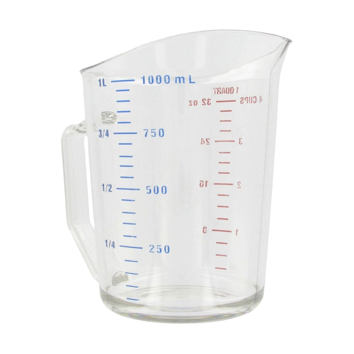 Cambro 100MCCW135 Camwear 1 Quart (32 oz) Clear Measuring Cup - Durable Polycarbonate, Easy-Read Measurements for Baking, Cooking & Liquid Ingredients - Perfect for Home Kitchen, Restaurants & Food Service