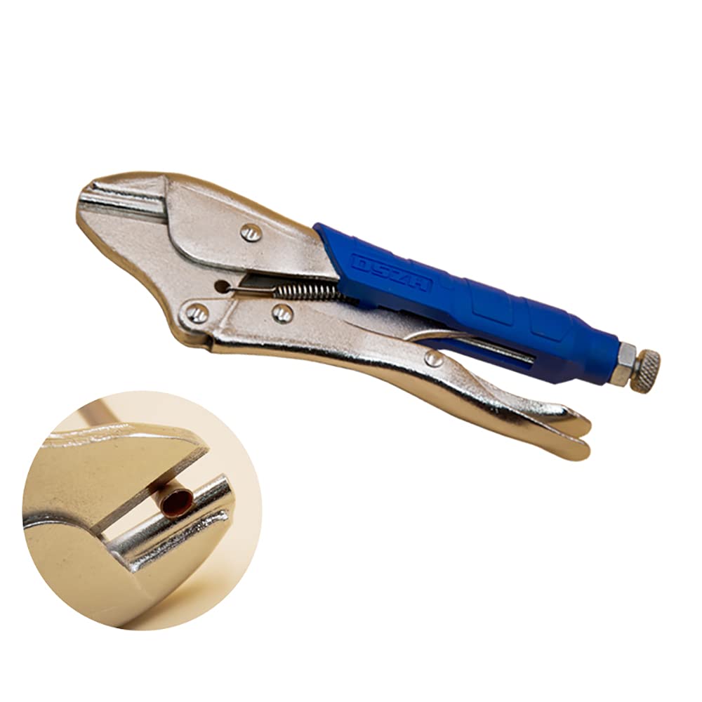 WK-201B 0-8MM Metal Tube Brass Sealing Pliers Multitool - Heavy Duty 45 Steel Pipe Clamp & Copper Pipe Crimp Tool for Plumbing, HVAC, and DIY Projects