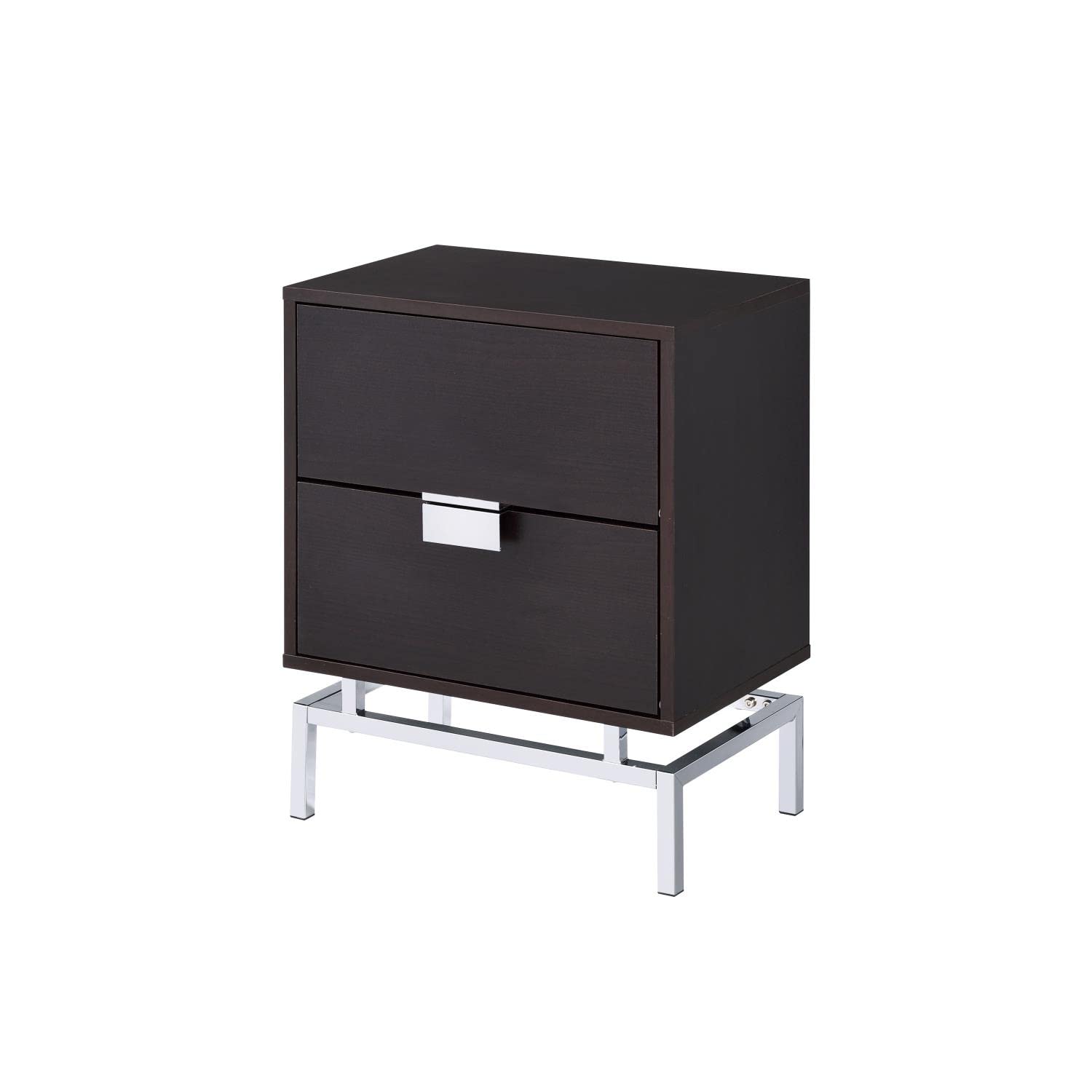 Lydia Accent Table - Cappuccino Finish Small Side Table for Living Room, Bedroom & Office - Modern End Table with Sturdy Metal Base - Perfect for Home Decor, Coffee Table Alternative & Compact Spaces