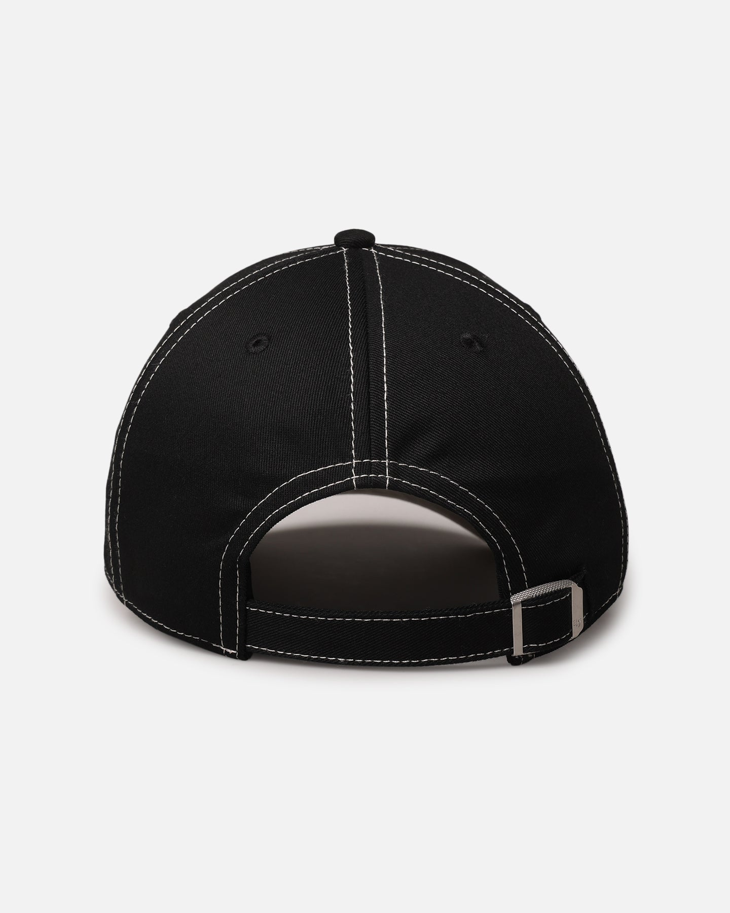47 Brand Chicago White Sox 'Contrast Stitch' 47 Clean Up Adjustable Strapback Snapback Hat - Black/Bone - Official MLB Licensed Baseball Cap for Men & Women - Perfect for Games, Streetwear & Casual Outfits