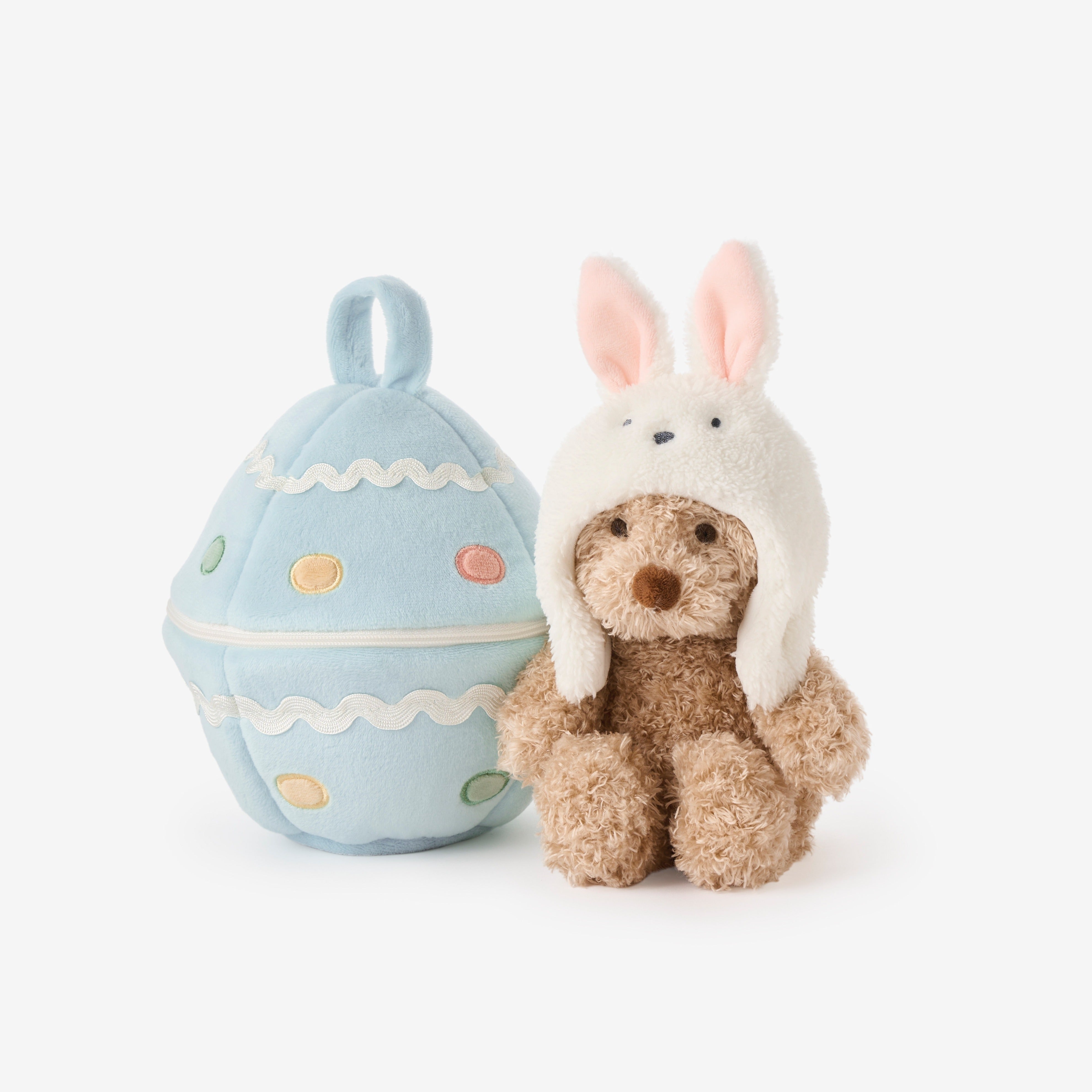 Soft Plush Bear Stuffed Animal with Easter Egg Activity Toy - Perfect for Kids' Easter Gifts, Birthday Presents & Playtime Fun