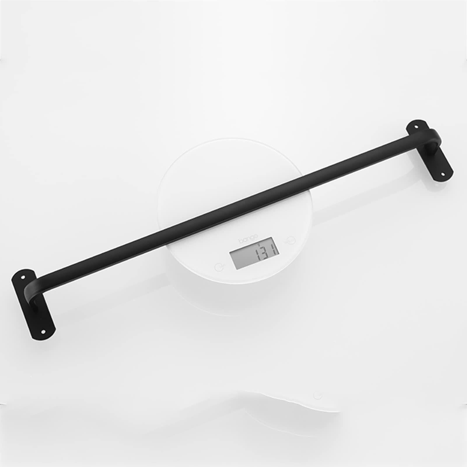 Black Space Aluminum Wall Mount Towel Bar - 30cm Single Bar Hand Towel Rack for Bathroom & Kitchen - Durable Dish Cloth Hanger & Bath Towel Holder (Perfect for Small Spaces & Modern Home Decor)