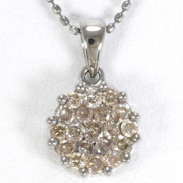 18K White Gold Brown Diamond Necklace for Women - Elegant Luxury Jewelry Gift for Anniversary, Valentine's Day & Special Occasions - Perfect for Evening Parties, Weddings & Date Nights