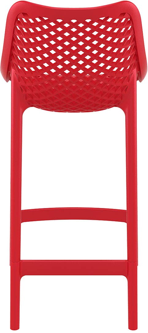 Red Compamia Air Patio Counter Stool Set of 2 - Modern Outdoor Bar Stools for Patio, Deck, Poolside & Backyard - Weather-Resistant & Comfortable Seating