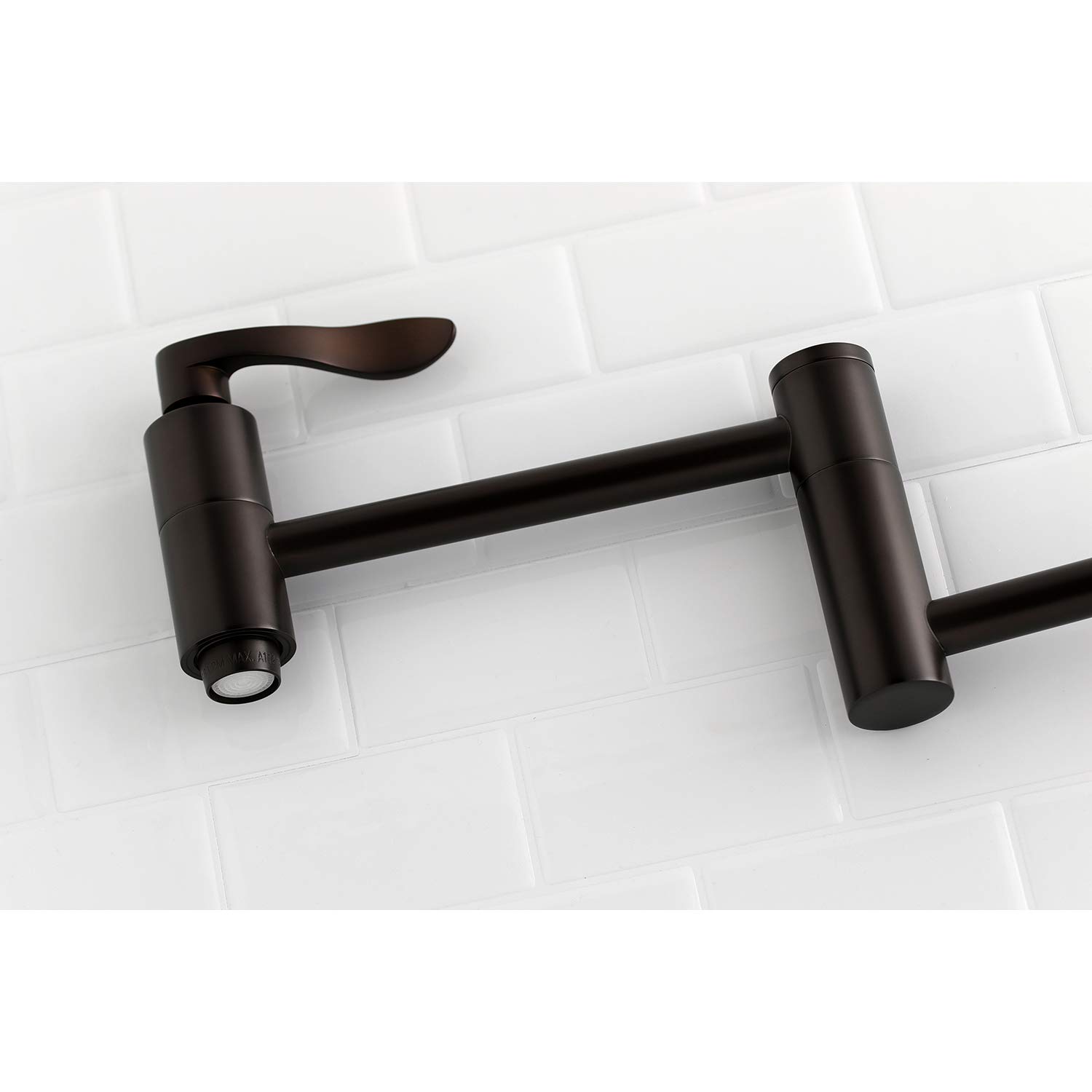 Kingston Brass KS8105DFL NuWave Pot Filler Faucet - 13 Inch Oil Rubbed Bronze - Perfect for Kitchen Sink, Stove & Cooking Area